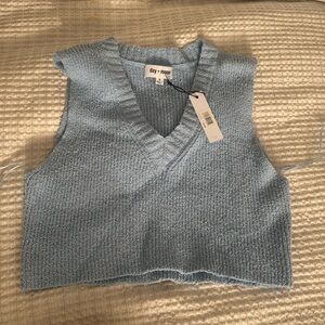 Day & Moon cropped light blue sweater size small